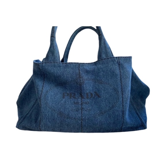 PRADA Canapa denim bag - Picture 1 of 8